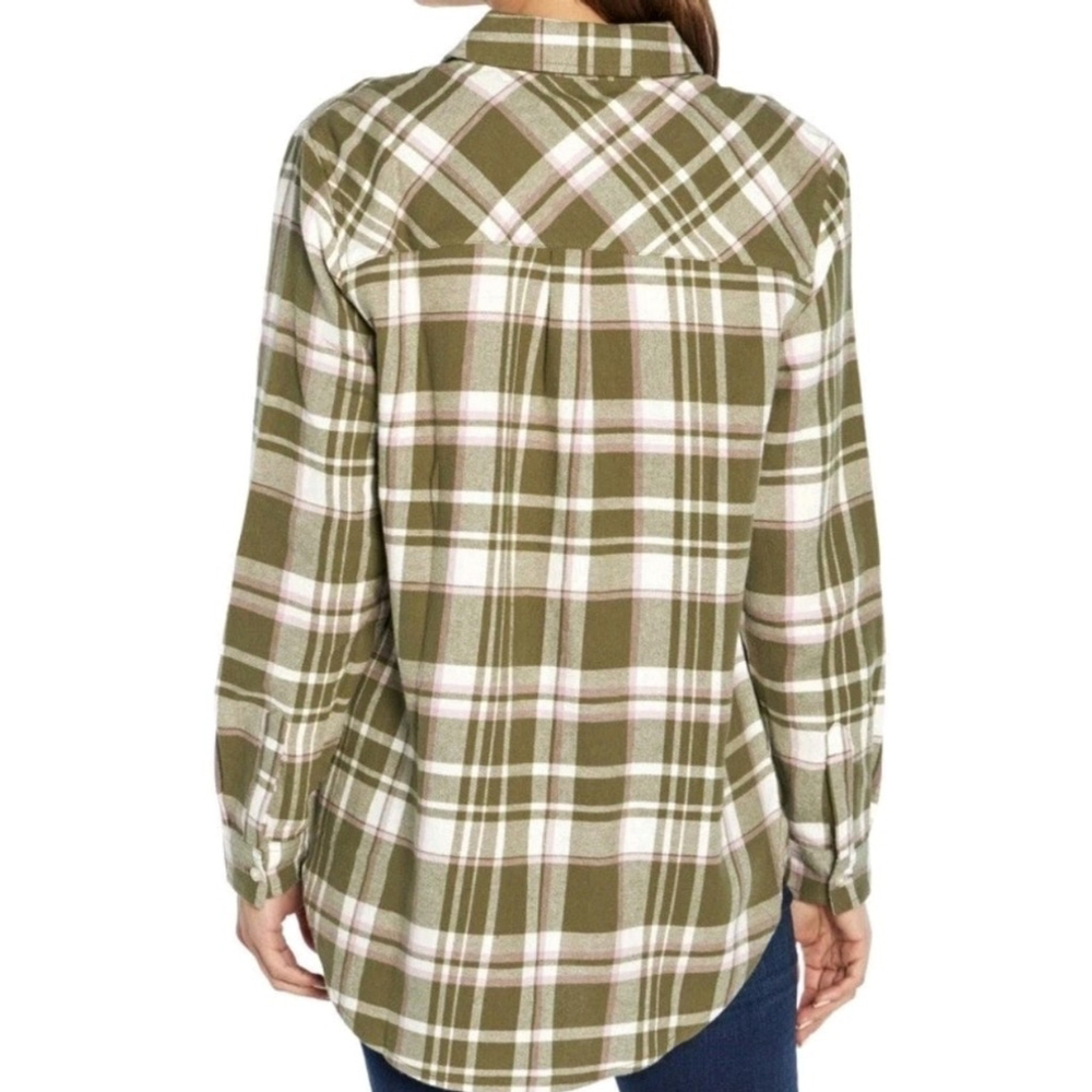 Gap Boyfriend Flannel Piper Button Up relaxed fit Shirt Top Size S Small - Picture 11 of 11